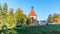 St George Church in Horni Slavkov. Sunny autumn day. Czech Republic