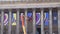 St George\\\'s Hall, Liverpool, preparing banners for the Eurovision Song Contest 2023