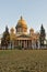 St. Isaac\'s Cathedral in autumn, yellow leaves