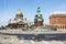 St. Isaac`s Cathedral and Nicholas I monument, Saint Petersburg, Russia