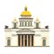 St. Isaac`s Cathedral in St. Petersburg vector illustration.