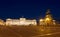 St. Isaac\'s square with the monument to Nicolas the first and the Mariinsky Palace at night,