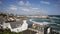 St Ives Cornwall England with sea and waves