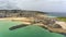 St Ives panorama with sandy beaches, port, houses .