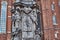 St John Nepomucen monument on square of Collegiate church of the Holy cross and St Bartholomew in Ostrow Tumski, Wroclaw, Poland