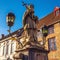 St. John Nepomuk statue on bridge. Brugge, Belgium