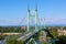 St Johns Bridge over Willamette River in Portland Oregon