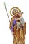 St Joseph holding the Christ child statue isolated