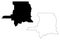 St. Landry County, Louisiana U.S. county, United States of America, USA, U.S., US map vector illustration, scribble sketch Saint