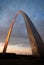 St Louis Arch Metal Gateway Landmark Sunset Glowing Orange