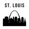 St.Louis city simple silhouette.