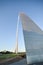 St. Louis Gateway Arch in Missouri with blue sky