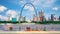 St Louis with Mississippi river and famous arch