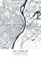 St Louis - United States Dusk Plane Map