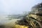 St. Malo, France. Fog and harbor