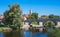 St. Mang church and Stone Bridge in Regensburg