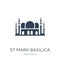 st mark basilica icon in trendy design style. st mark basilica icon isolated on white background. st mark basilica vector icon