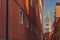 St. Mark`s Bell Tower between venetian architecture in Venice, I