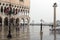 St Mark\'s Square, Piazzetta and rain