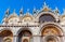 St Markâ€™s Basilica in Venice, Italy. Famous Saint Markâ€™s cathedral is top tourist attraction of Venice. Old building with