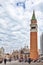 St. Markâ€™s Square in Venice with the Basilika San Marco, Clock Tower and the Dogeâ€™s Palace