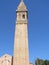 St Martin Bishop church leaning bell tower in Venice