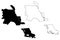 St. Martin County, Louisiana U.S. county, United States of America, USA, U.S., US map vector illustration, scribble sketch Saint