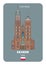 St. Mary Basilica in Krakow, Poland. Architectural symbols of European cities