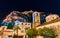 St. Mary Collegiate church at night in Kotor, Montenegro