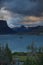 St. Mary Lake and wild goose island in Glacier national park,Montana,USA