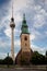 St. Mary\'s Church and TV Tower in Berlin