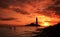 St Mary`s Lighthouse sunrise on a lovely morning