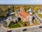 St. Mary\\\'s Parish Church aerial view, Franklin, MA, USA