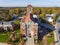 St. Mary\\\'s Parish Church aerial view, Franklin, MA, USA