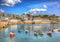 St Mawes Cornwall boats in harbour England UK colourful HDR