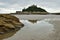 St Michael`s Mount in Cornwall connecting to Marazion with a causeway