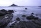 St Michael\'s Mount from Marazion landscape Cornwall