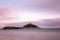 St. Michaels Mount at dusk with violett skies, UK