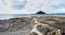 St. Michaels Mount at Low Tide in Cornwall England.