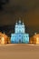 St. Nicholas Cathedral in Saint-Petersburg at night.