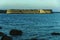 St. Nicholas Fortress looks from the shore as the castle, Croatia e its in front of the entry t to the Shibenik bay, Croatia