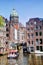 St Nicolaas Church and Zeedijk Chanel Houses Amsterdam in the spring