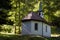 st nicolas chapel in the forest landscape in France