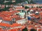 St. Nicolas church\'s bird\'s eye view Prague