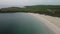 St Ninian`s Beach , Shetland, Scotland.4K Aerial drone video