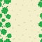 St Patric day pattern with green clover leafs