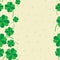 St Patric day pattern with green clover leafs