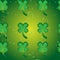 St Patric day pattern with green clover leafs