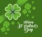 St patrick celebration with clovers decoration