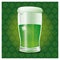 St patrick day green cold glass beer
